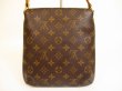 Photo2: LOUIS VUITTON Monogram Leatger Brown Shoulder Bag Musette Salsa Short #4785