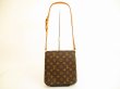 Photo1: LOUIS VUITTON Monogram Leatger Brown Shoulder Bag Musette Salsa Short #4786