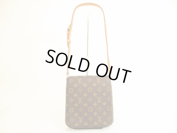 Photo1: LOUIS VUITTON Monogram Leatger Brown Shoulder Bag Musette Salsa Short #4786