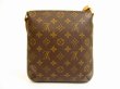 Photo2: LOUIS VUITTON Monogram Leatger Brown Shoulder Bag Musette Salsa Short #4794