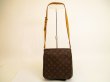 Photo1: LOUIS VUITTON Monogram Leatger Brown Shoulder Bag Musette Salsa Short #4798