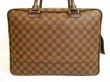 Photo2: LOUIS VUITTON Damier Leather Brown Business Case Hand Bag Purse Icare #4799