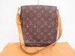 Photo1: LOUIS VUITTON Monogram Leatger Brown Shoulder Bag Musette Salsa Short #4803