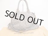 Photo: LOUIS VUITTON Monogram Denim Gray Hand Bag w/Strap Neo Cabby MM #4805