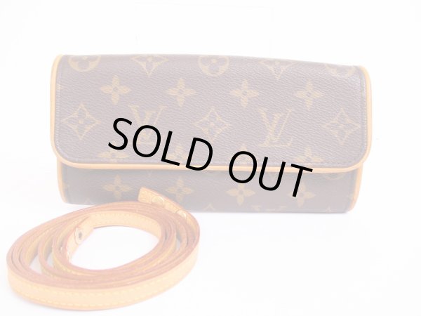 Photo1: LOUIS VUITTON Monogram Leather Brown Waist Packs Pochette Twin PM #4810