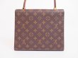 Photo2: LOUIS VUITTON Monogram Leather Brown Hand Bag Purse Malesherbes #4816