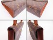 Photo6: LOUIS VUITTON Monogram Leather Brown Hand Bag Purse Malesherbes #4816