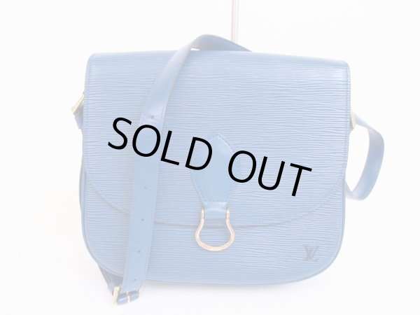 Photo1: LOUIS VUITTON Epi Leather Blue Cross-body Bag Saint Cloud GM #4817