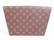 Photo2: LOUIS VUITTON Special Order Monogram Leather Brown Clutch Bag Purse Trapeze #4821