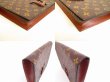 Photo6: LOUIS VUITTON Special Order Monogram Leather Brown Clutch Bag Purse Trapeze #4821