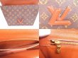 Photo9: LOUIS VUITTON Special Order Monogram Leather Brown Clutch Bag Purse Trapeze #4821