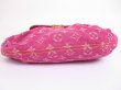 Photo5: LOUIS VUITTON Monogram Denim Pink Shoulder Bag Pouch Mini Pleaty #4825