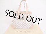 Photo: LOUIS VUITTON Azur Leather White Tote Bag Purse Hampstead MM #4826