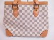 Photo2: LOUIS VUITTON Azur Leather White Tote Bag Purse Hampstead MM #4826