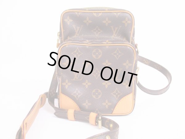 Photo1: LOUIS VUITTON Monogram Leather Brown Cross-body Bag Purse Amazon #4843