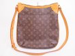 Photo1: LOUIS VUITTON Monogram Leather Brown Messenger&Cross-body Bag Odeon MM #4849