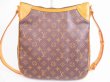 Photo2: LOUIS VUITTON Monogram Leather Brown Messenger&Cross-body Bag Odeon MM #4849