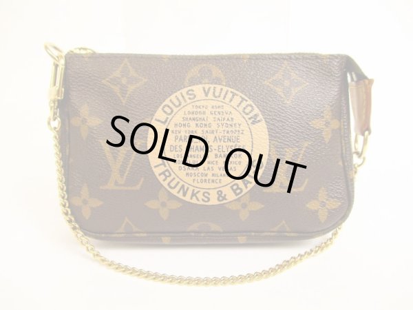 Photo1: LOUIS VUITTON Monogram Leather T&B Mini Accessories Chain Pouch Pchette #4857