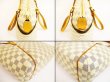 Photo6: LOUIS VUITTON Damier Azur White Leather Shoppers Bag Purse Totally PM #4860