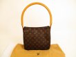 Photo1: LOUIS VUITTON Monogram Leather Brown Shoulder Bag Looping MM #4866