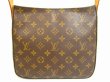 Photo2: LOUIS VUITTON Monogram Leather Brown Shoulder Bag Looping MM #4866