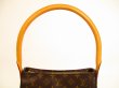 Photo7: LOUIS VUITTON Monogram Leather Brown Shoulder Bag Looping MM #4866