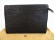 Photo1: LOUIS VUITTON Epi Leather Blacks Clutch Bag Purse Pochette Homme #4867