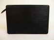 Photo2: LOUIS VUITTON Epi Leather Blacks Clutch Bag Purse Pochette Homme #4867