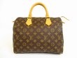 Photo1: LOUIS VUITTON Monogram Leather Brown Hand Bag Purse Speedy30 #4875