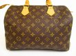 Photo2: LOUIS VUITTON Monogram Leather Brown Hand Bag Purse Speedy30 #4875