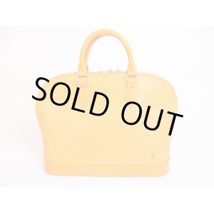 Photo: LOUIS VUITTON Epi Leather Yellow Hand Bag Purse Alma #4881