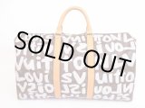 Photo: LOUIS VUITTON Monogram Leather Graffiti White Boston Bag Keepall 50 #4885