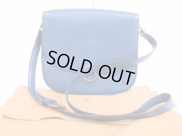 Photo1: LOUIS VUITTON Epi Leather Blue Cross-body Bag Saint Cloud GM #4888