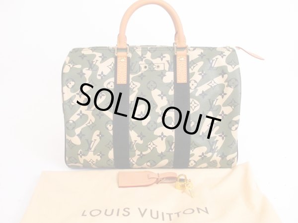 Photo1: LOUIS VUITTON Monogram Camouflage Limited Hand Bag Speedy35 Rare #4889