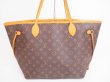 Photo2: LOUIS VUITTON Monogram Leather Brown Tote&Shoppers Bag Neverfull MM #4890