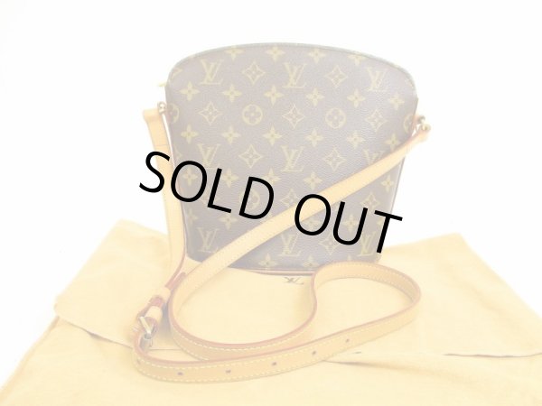 Photo1: LOUIS VUITTON Monogram Leather Brown Messenger&Cross-body Bag Drouot #4891