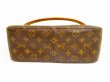 Photo5: LOUIS VUITTON Monogram Leather Brown Shoulder Bag Purse Looping GM #4896