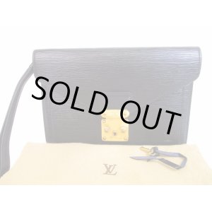 Photo: LOUIS VUITTON Epi Leather Blacks Clutch Bag Sellier Dragonne #4897