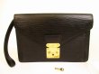 Photo1: LOUIS VUITTON Epi Leather Blacks Clutch Bag Sellier Dragonne #4899