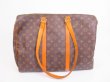 Photo1: LOUIS VUITTON Monogram Leather Brown Tote&Shppers Bag Flanerie 45 #4902