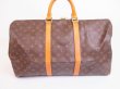 Photo2: LOUIS VUITTON Monogram Leather Brown Duffle&Gym Bag Keepall 50 #4907