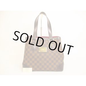 Photo: LOUIS VUITTON Damier Leather Brown Tote Bag Purse Hampstead PM #4910