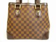 Photo2: LOUIS VUITTON Damier Leather Brown Tote Bag Purse Hampstead PM #4910