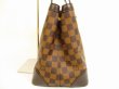 Photo4: LOUIS VUITTON Damier Leather Brown Tote Bag Purse Hampstead PM #4910