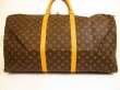 Photo2: LOUIS VUITTON Monogram Leather Brown Duffle&Gym Bag Keepall 60 #4915