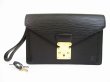 Photo1: LOUIS VUITTON Epi Leather Blacks Clutch Bag Sellier Dragonne #4918