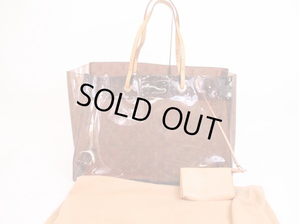 Photo1: LOUIS VUITTON Monogram Brown Vinyl Tote&Shoppers Bag Cabas Cruise #4921