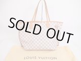 Photo: LOUIS VUITTON Azur Leather White Tote&Shoppers Bag Neverfull MM #4923