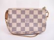 Photo1: LOUIS VUITTON Azur Leather White Chain Pouch Accessories Pouch #4933