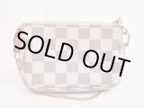 Photo: LOUIS VUITTON Azur Leather White Chain Pouch Accessories Pouch #4933